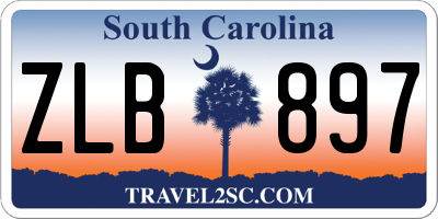 SC license plate ZLB897
