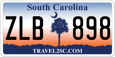 SC license plate ZLB898