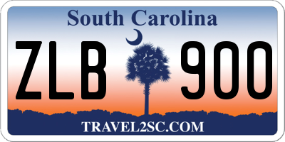 SC license plate ZLB900