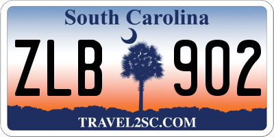 SC license plate ZLB902