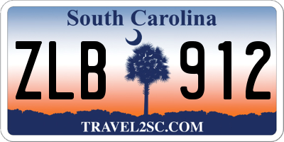 SC license plate ZLB912