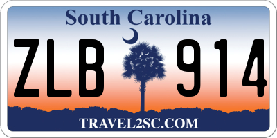 SC license plate ZLB914