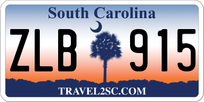 SC license plate ZLB915