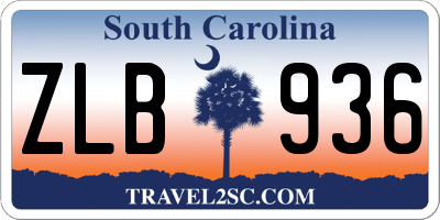 SC license plate ZLB936