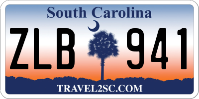 SC license plate ZLB941