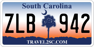 SC license plate ZLB942