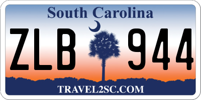 SC license plate ZLB944