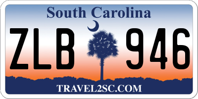 SC license plate ZLB946