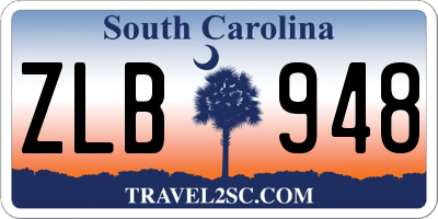 SC license plate ZLB948