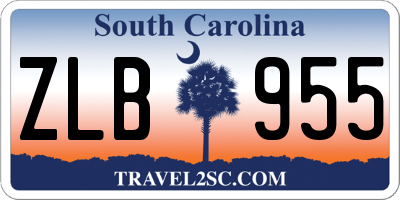 SC license plate ZLB955