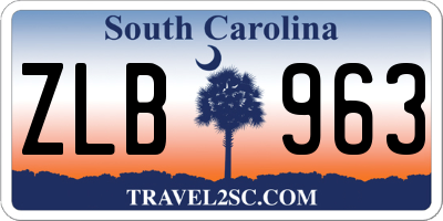 SC license plate ZLB963