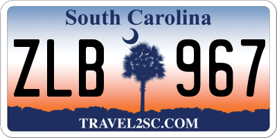 SC license plate ZLB967