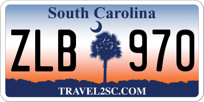 SC license plate ZLB970