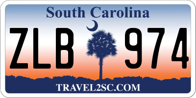SC license plate ZLB974