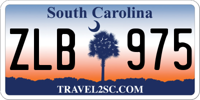 SC license plate ZLB975