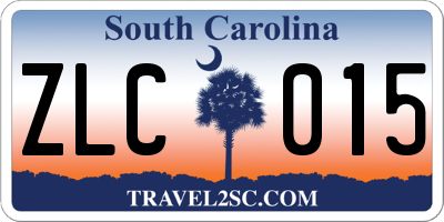 SC license plate ZLC015