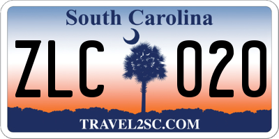 SC license plate ZLC020