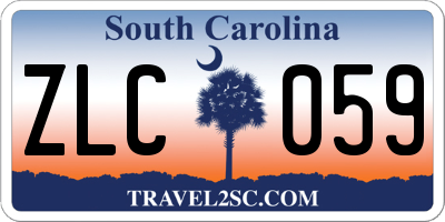 SC license plate ZLC059