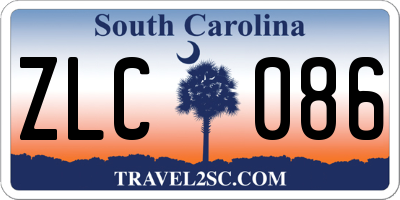 SC license plate ZLC086