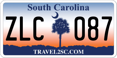 SC license plate ZLC087