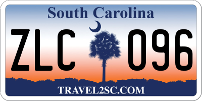 SC license plate ZLC096