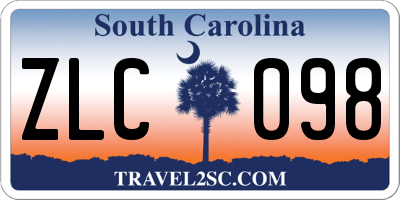 SC license plate ZLC098