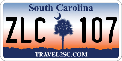 SC license plate ZLC107