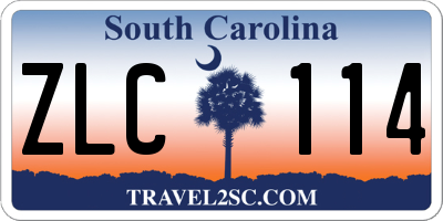 SC license plate ZLC114