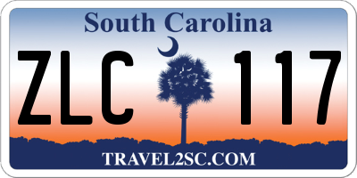 SC license plate ZLC117