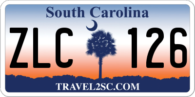 SC license plate ZLC126
