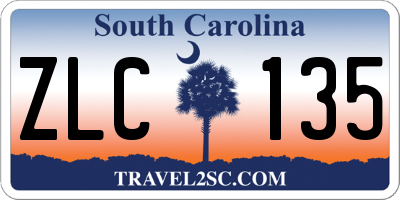 SC license plate ZLC135