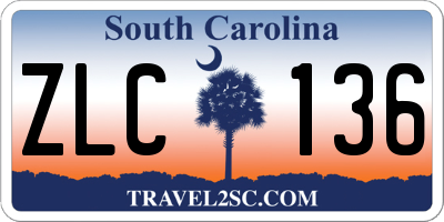 SC license plate ZLC136
