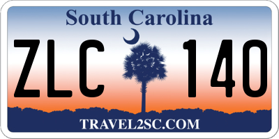 SC license plate ZLC140