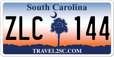 SC license plate ZLC144