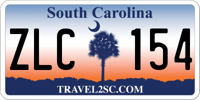 SC license plate ZLC154