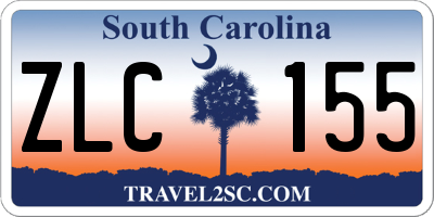SC license plate ZLC155