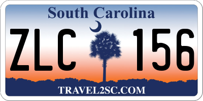 SC license plate ZLC156