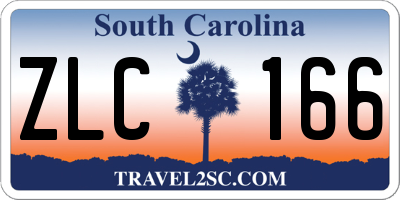 SC license plate ZLC166