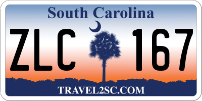 SC license plate ZLC167