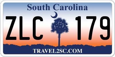 SC license plate ZLC179