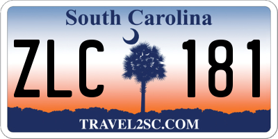 SC license plate ZLC181
