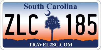 SC license plate ZLC185