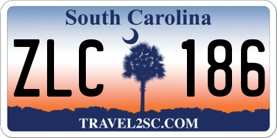 SC license plate ZLC186