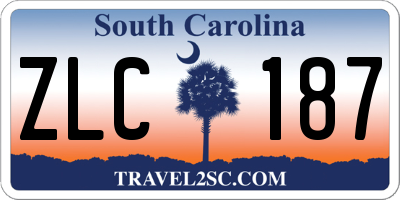 SC license plate ZLC187