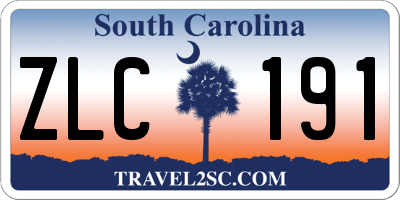 SC license plate ZLC191