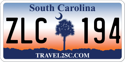 SC license plate ZLC194