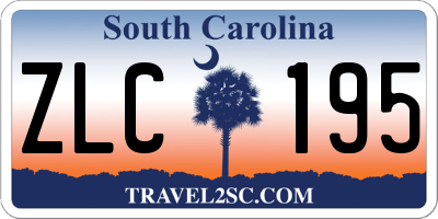 SC license plate ZLC195