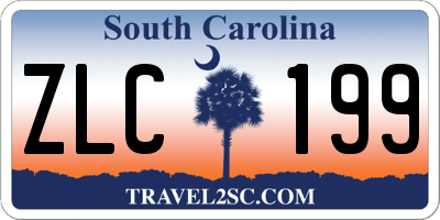 SC license plate ZLC199
