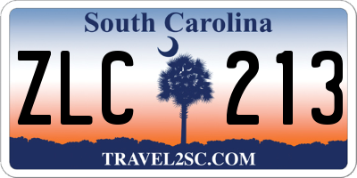 SC license plate ZLC213