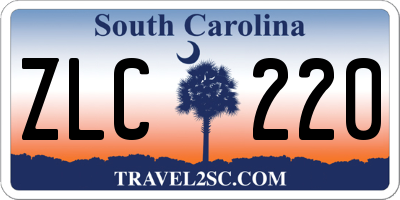 SC license plate ZLC220